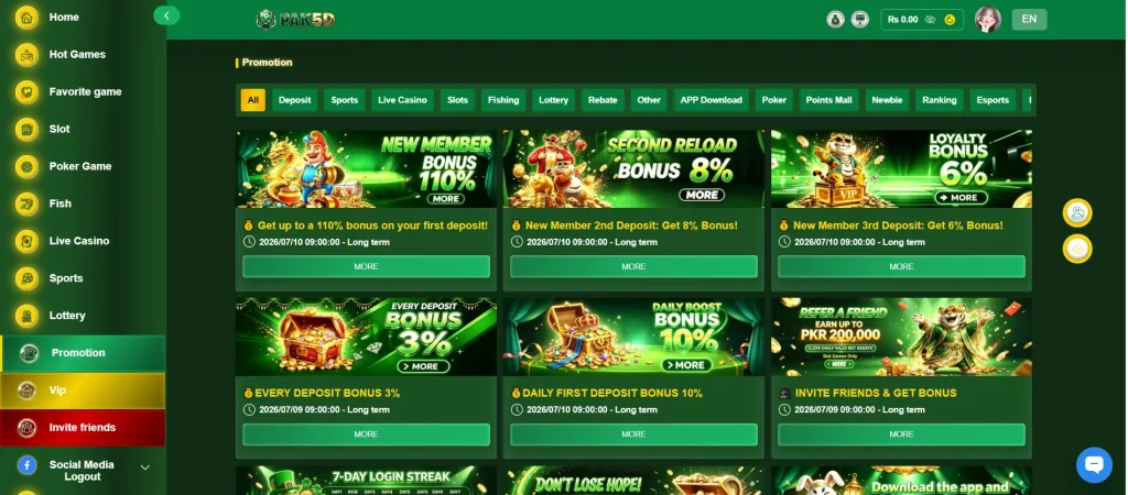 Pak5D Game Promotions